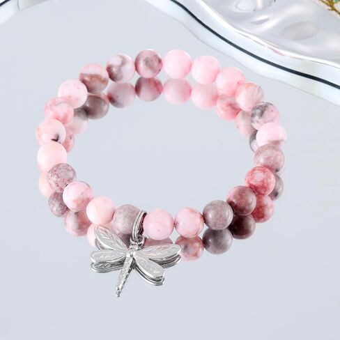 Dragonfly Gifts for Women Jewelry Her Mom Aunt Lovers Birthday Beads Dragonfly Bracelets in Saudi Arabia