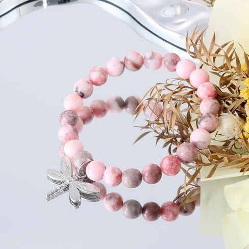 Dragonfly Gifts for Women Jewelry Her Mom Aunt Lovers Birthday Beads Dragonfly Bracelets in Saudi Arabia
