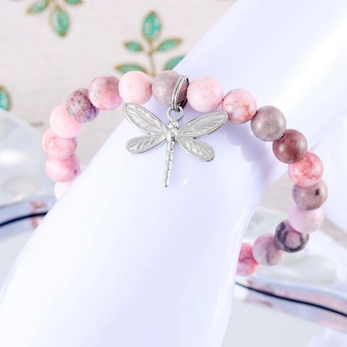 Dragonfly Gifts for Women Jewelry Her Mom Aunt Lovers Birthday Beads Dragonfly Bracelets in Saudi Arabia