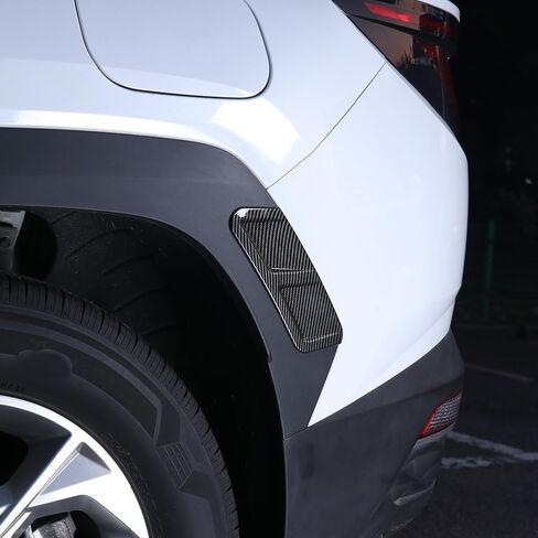 4 قطع شريط قوس الحاجب لعجلة السيارة متوافق مع Hyundai Tucson 2022 ~ 2024 - زخرفة حماية حافة الإطار ذاتية اللصق مضادة للتصادمات، واقي خارجي تلقائي بنمط ألياف الكربون in Kuwait