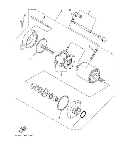 Starter Replacement Fits Yamaha Grizzly Rhino 660 YFM660 (2002-2008) Kodiak 400 YFM400 (1993-2006) in Saudi Arabia
