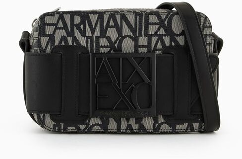 Armani Exchange Women's Logo Placket Top Zip Camera Crossbody Bag in Saudi Arabia