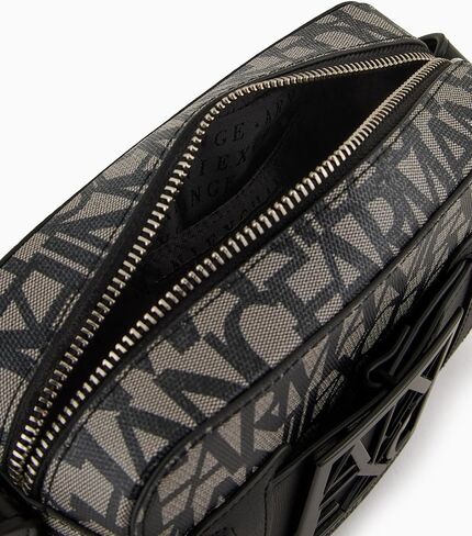 Armani Exchange Women's Logo Placket Top Zip Camera Crossbody Bag in Saudi Arabia