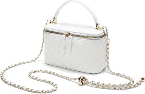 حقائب كروس مبطنة للنساء - حقائب يد مربعة صغيرة مع حزام سلسلة معدنية in Kuwait