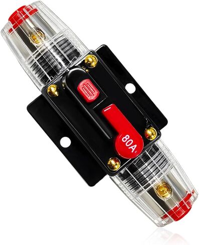 حامل الصمامات المضمنة 150 أمبير، قاطع دائرة تيار مستمر 12 فولت - 48 فولت، حامل الصمامات القابل لإعادة الضبط، مفتاح قاطع الدائرة المضمن لحماية الصوت الزائد للقوارب البحرية ستيريو السيارة in Kuwait