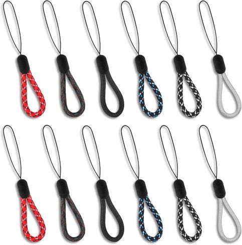 12 Pcs Finger Lanyard Small USB Lanyard 4.7inch Adjustable Portable Short Lanyards Straps for Phone Case Keys Camera Flash Drives ID Card Badge in Saudi Arabia