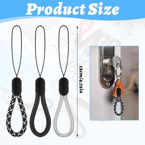 12 Pcs Finger Lanyard Small USB Lanyard 4.7inch Adjustable Portable Short Lanyards Straps for Phone Case Keys Camera Flash Drives ID Card Badge in Saudi Arabia