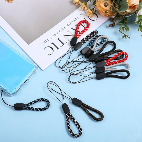 12 Pcs Finger Lanyard Small USB Lanyard 4.7inch Adjustable Portable Short Lanyards Straps for Phone Case Keys Camera Flash Drives ID Card Badge in Saudi Arabia