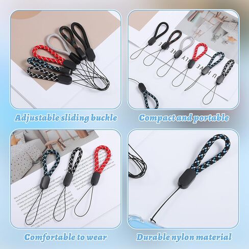 12 Pcs Finger Lanyard Small USB Lanyard 4.7inch Adjustable Portable Short Lanyards Straps for Phone Case Keys Camera Flash Drives ID Card Badge in Saudi Arabia