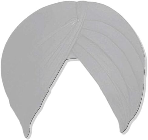 Solid Plain Cotton Punjabi Sikh Pagri Cap Bandhani Dastar Turban for Mens & Boy (Light Grey) in Saudi Arabia