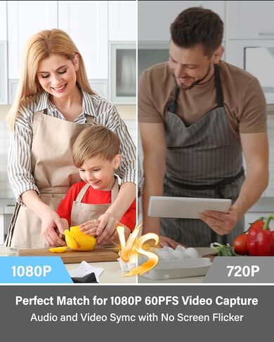 Video Capture Card, HDMI to USB, 10FT 4K 1080P 60FPS Capture for Streaming, Teaching, Video conferencing or Live Broadcasting in Kuwait