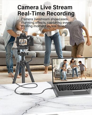 Video Capture Card, HDMI to USB, 10FT 4K 1080P 60FPS Capture for Streaming, Teaching, Video conferencing or Live Broadcasting in Kuwait