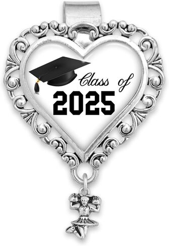 Class of 2025 Graduate Cap Heart Visor Clip with Cheer Accent Charm Car Truck Vehicle Graduation Car Accessory Gift in Saudi Arabia