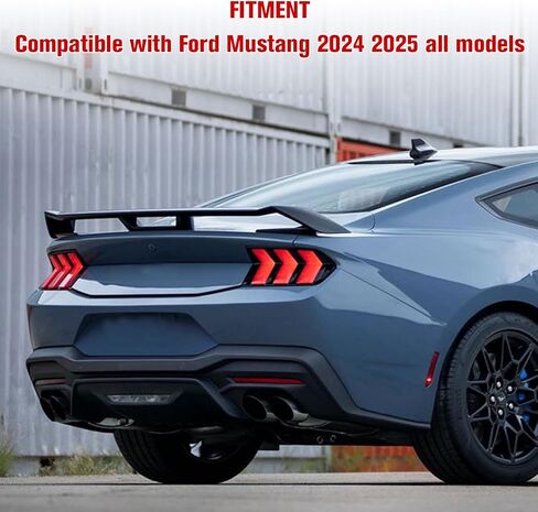 أغطية إضاءة خلفية لسيارة Ford Mustang 2024 2025، غطاء حماية خلفي من الأكريليك لتزيين 2024+ Ford Mustang، أسود دخاني، قطعتان in Saudi Arabia