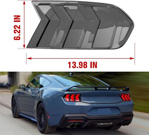 أغطية إضاءة خلفية لسيارة Ford Mustang 2024 2025، غطاء حماية خلفي من الأكريليك لتزيين 2024+ Ford Mustang، أسود دخاني، قطعتان in Saudi Arabia