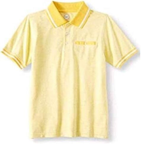 قميص بولو للأولاد من Wonder Nation بأكمام قصيرة (صغير 6/7، أصفر) in Kuwait