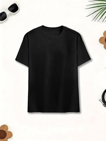 1 PCS Boys Short Sleeve T-Shirt, Comfortable Daily Wear Breathable Casual Home Outfits for Teen Boys in Saudi Arabia