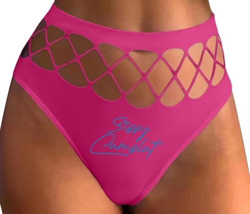 Knaughty Knickers Sissy Cumslut - Cum Slut Cuck Femboy Boi Cuckold Hubby Hot Pink Fishnet Thong Adult Flirty Fun in Saudi Arabia