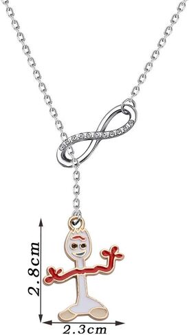 TGBJE Forky Lover Gift - Kartoon Necklace & Earrings (Toy Necklace) in Saudi Arabia