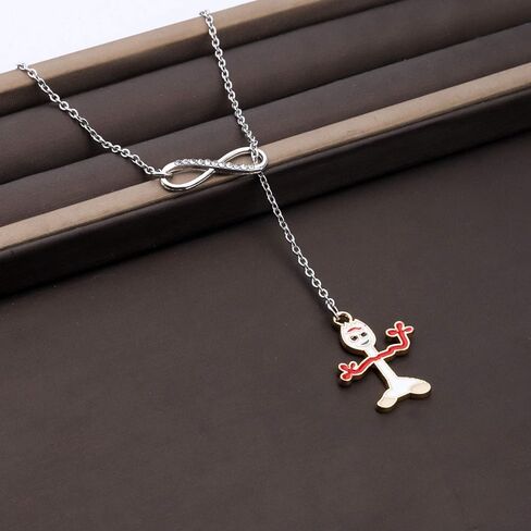 TGBJE Forky Lover Gift - Kartoon Necklace & Earrings (Toy Necklace) in Saudi Arabia