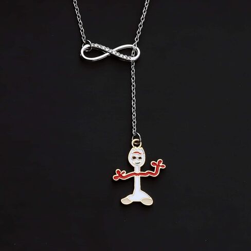 TGBJE Forky Lover Gift - Kartoon Necklace & Earrings (Toy Necklace) in Saudi Arabia