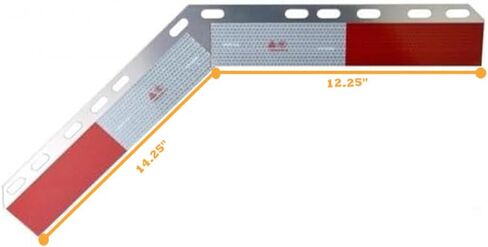 Torque Heavy-Duty Chrome Mud Flap Hanger Set for Semi Trucks, 30" Length, 2" Bolt Spacing, Spring Loaded, 45-Degree Angled Design, w/ 2 Aluminum Reflectors in Saudi Arabia