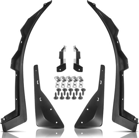 A-Premium Set of 4PCS Mud Flaps Splash Guards Mudguards Mudflaps with Hardware Kits Compatible with Chevrolet Camaro, 2014-2015, Coupe Convertible, Without Ground Effects, Front LH RH and Rear LH RH in Saudi Arabia