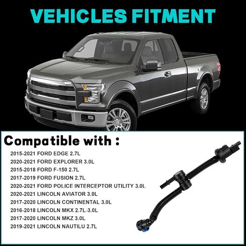 صمام تطهير دعامة أنبوب الوقود متوافق مع 2015-2021 Ford F150 2.7L Edge Explorer Fusion/Lincoln Canister Purge Solenoid Valve Repalces# GL3Z-9B325-B FL3Z-9B325-A in Kuwait