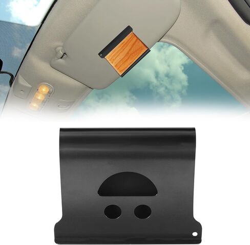 Car Air Freshener Visor Clip for Drift, Aluminum Alloy Black Car Sun Visor Clip Practical Auto Accessory for Easy Installation (Air Freshener Not Include) in Saudi Arabia