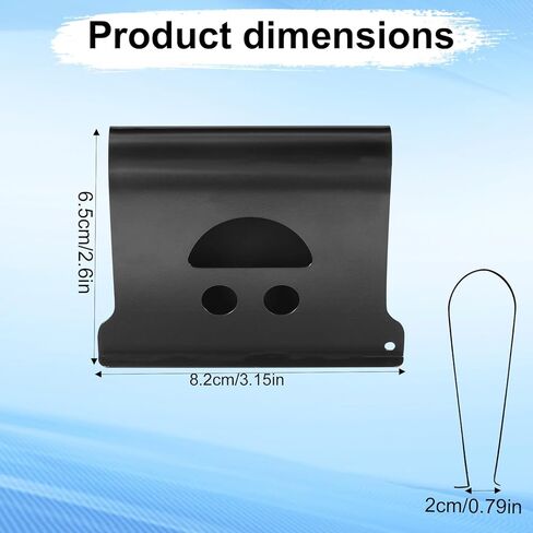 Car Air Freshener Visor Clip for Drift, Aluminum Alloy Black Car Sun Visor Clip Practical Auto Accessory for Easy Installation (Air Freshener Not Include) in Saudi Arabia