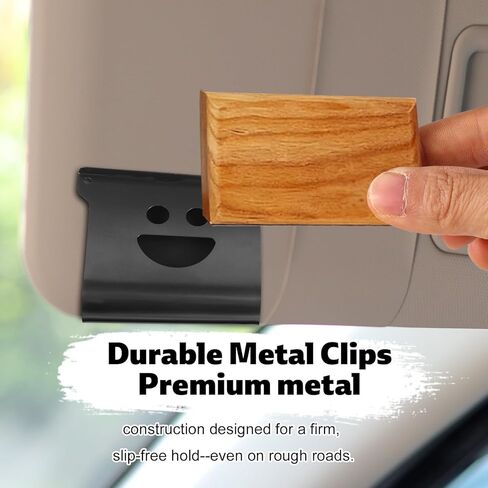 Car Air Freshener Visor Clip for Drift, Aluminum Alloy Black Car Sun Visor Clip Practical Auto Accessory for Easy Installation (Air Freshener Not Include) in Saudi Arabia