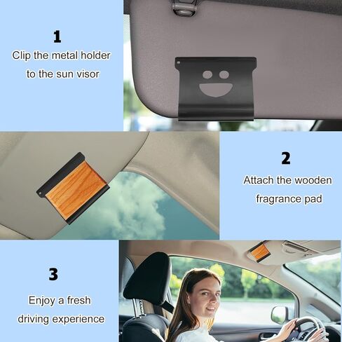 Car Air Freshener Visor Clip for Drift, Aluminum Alloy Black Car Sun Visor Clip Practical Auto Accessory for Easy Installation (Air Freshener Not Include) in Saudi Arabia