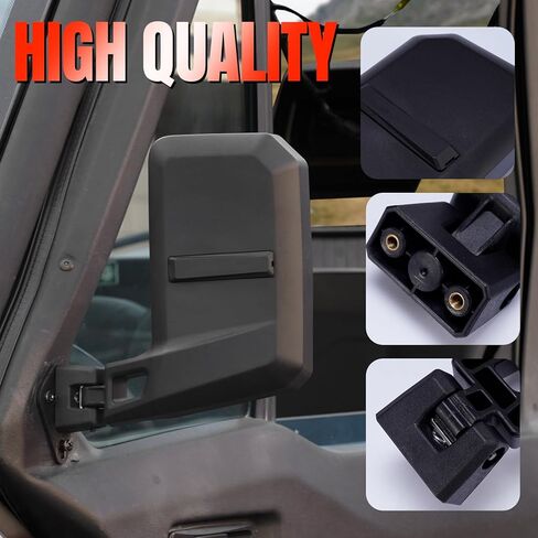 Wider Adjustable Side Mirrors for Can Am Defender Accessories 2016-2025, Wider Convex Break-Away Side Rearview Mirrors for Can-Am Defender HD5 HD7 HD8 HD9 HD10, Replace #715008100, 2pcs in Kuwait