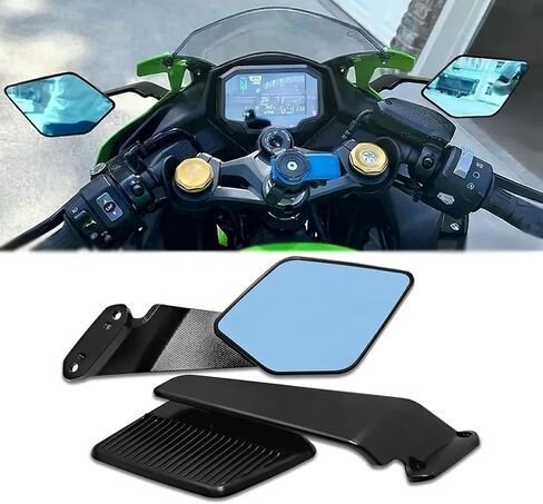 مناسبة ل 2025 ZX4R ZX4RR zx4r zx4rr 2019-2022 2023 2024 2025 جديد مرآة الرؤية الخلفية دراجة نارية الملحقات شفرة مرآة الرؤية الخلفية in Kuwait