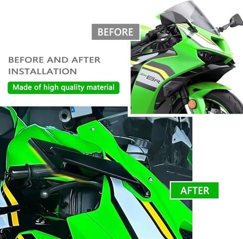 مناسبة ل 2025 ZX4R ZX4RR zx4r zx4rr 2019-2022 2023 2024 2025 جديد مرآة الرؤية الخلفية دراجة نارية الملحقات شفرة مرآة الرؤية الخلفية in Kuwait