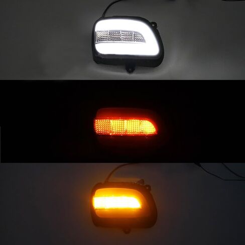 ONE.K.S دراجة نارية LED بدوره إشارات الرؤية الخلفية المرايا الجانبية ضوء لF6B Goldwing GL1800 2001-2017 دخان عدسة دراجة نارية عكس مصباح مرآة مع إشارات بدوره وDRL الذهب الجناح GL1800 الملحقات in Kuwait