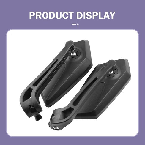 Shakas 2 PCS Motorcycle Rear View Mirrors, Reduce Blind Spot Adjustable Safety Reflective Side Mirror, M8 M10 Bolt Mount Modification Accessories, for Most Motorcycles Scooters ATVs (Black) in Saudi Arabia