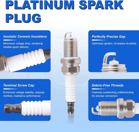 UF333 High-Performance Ignition Coils & Iridium Spark Plugs Set of 4 Compatible with 2001-2015 Toyota Camry/Corolla/RAV4/Highlander/Matrix/Solara, Scion tC/xB, Pontiac Vibe & Lexus HS250h 2.0L 2.4L L4 in Kuwait