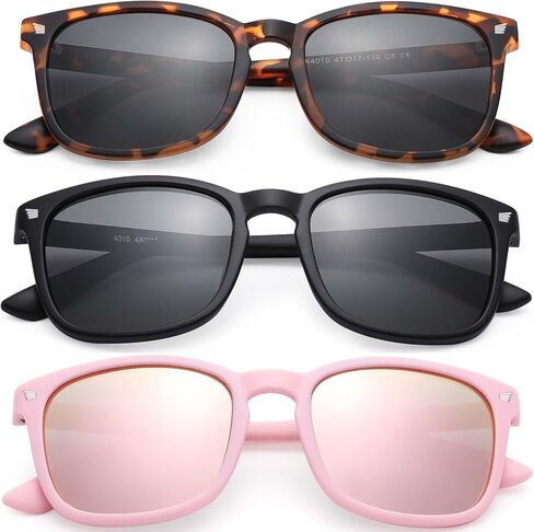 نظارات شمسية مستقطبة للأطفال - نظارات شبابية مرنة للفتيات الصغيرات والأولاد من سن 3 إلى 12 سنة in Kuwait