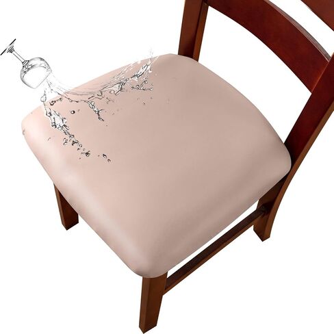 Waterproof PU Leather Chair Seat Covers Chair Seat Covers Set of 2/4/6, Durable Cushion Protectors, Heavy-Duty Slipcovers for Kitchen Office Hotel in Saudi Arabia