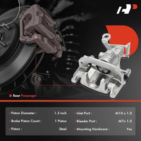 مجموعة فرجار قرص الفرامل A-Premium مع دعامة متوافقة مع Ford Focus 2000-2007 - جانب الراكب الخلفي الأيمن in Saudi Arabia