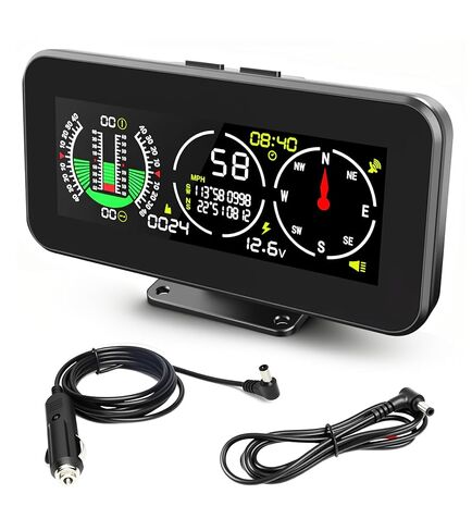MR CARTOOL Car Digital Inclinometer M50 Automotive HUD Angle Slope Meter with Voltage Monitoring for Off-Road SUV Vehicles in Kuwait