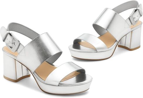Lumeheel Women's Platform Sandals Block Heel – Ankle Strap Dressy High Heels for Daily, Party & Prom, Comfortable Chunky Heel Open Toe Shoes in Kuwait