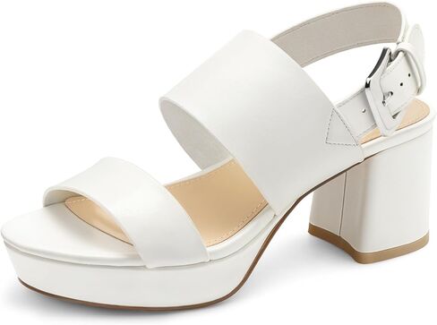 Lumeheel Women's Platform Sandals Block Heel – Ankle Strap Dressy High Heels for Daily, Party & Prom, Comfortable Chunky Heel Open Toe Shoes in Kuwait