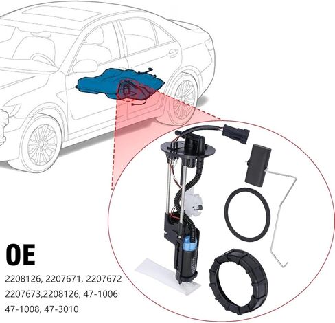 Fuel Pump Assembly for Polaris Sportsman 450/570 (2017-2023) - Replaces 2207671, 47-1008 - Direct Fit, High Performance in Kuwait