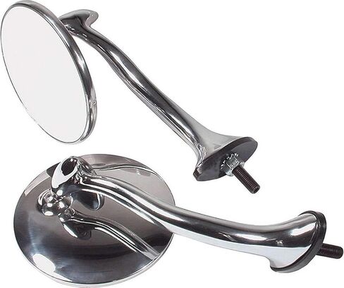 Allstar Performance ALL76400 Mirror, Swan Neck, Side View, Round, 4 in Diameter in Kuwait