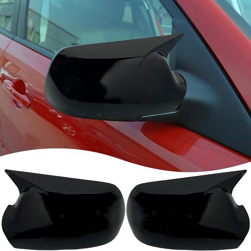 Side Mirror Cover,for 2004 2005 2006 2007 2008 2009 Mazda 3 &2003 2004 2005 2006 2007 2008 Mazda 6，2PCS Turn Signal housing Cover Sets car Accessories - Carbon Fiber in Saudi Arabia