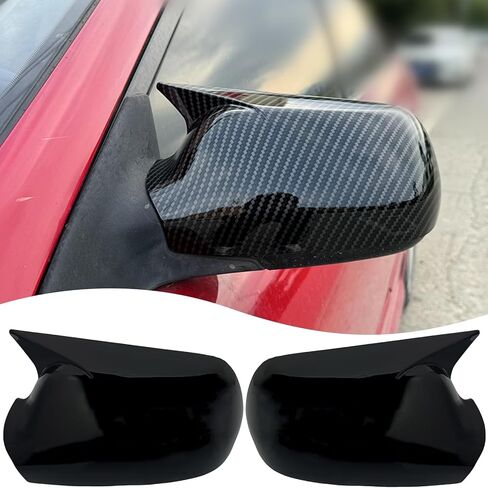Side Mirror Cover,for 2004 2005 2006 2007 2008 2009 Mazda 3 &2003 2004 2005 2006 2007 2008 Mazda 6，2PCS Turn Signal housing Cover Sets car Accessories - Carbon Fiber in Saudi Arabia