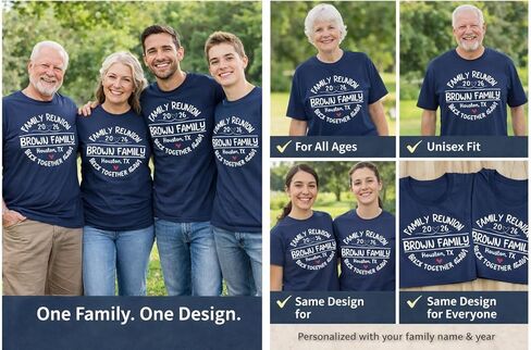 Family Reunion T-Shirts 2026, Love Family Reunion Shirt, Family Vibes 2026 T-Shirt, Custom Personalized Family Shirts for Reunion & Vacation Navy in Kuwait