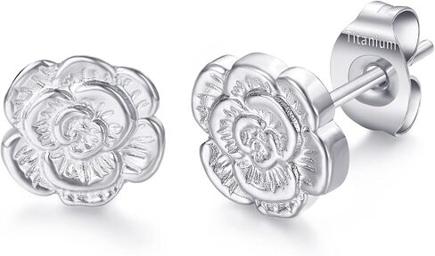 VOJO Implant Grade G23 Titanium Stud Earrings for Sensitive Ears Post Pierced Cartilage Lobe Earring Stud for Women in Kuwait